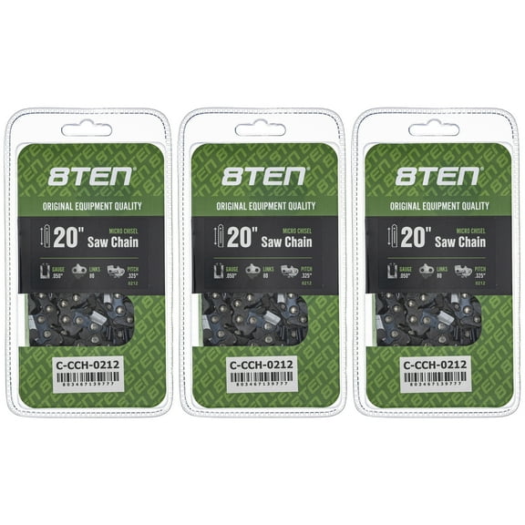 Micro Chisel Chainsaw Chain 20 inch .050 .325 80DL for Husqvarna Craftsman 3 Pack 810-CCC2434H