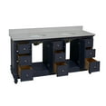 thumbnail image 2 of Bella 72" Double Bathroom Vanity with White Cabinet and Quartz Top, 2 of 7