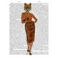 thumbnail image 2 of Fab Funky 26x32 White Modern Wood Framed Museum Art Print Titled - Fox in Orange, Full, 2 of 4