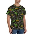 thumbnail image 2 of Qekee Carnival Mardi Gras3 Classic Fit T-Shirt Men's Shirt Men's Tight Short Sleeves for Exercise, Running, Mountaineering - Carnival Mardi Gras3, 2 of 9