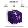 thumbnail image 4 of Xecao Crystal Purple Snowflake for Tissue Box Cover Holder Square - Leather Decorative Organizer for Tabletop, Bathroom, Car, Office, 4 of 7