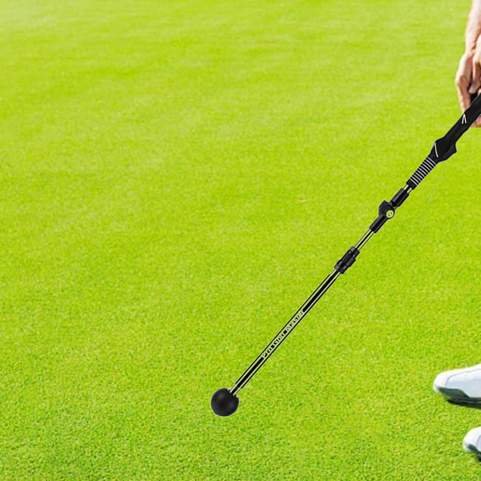 DimyFew Golf Swing Trainer Folding with Ergonomic Grip Foldable Warm up Stick for Indoor black