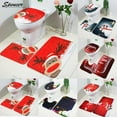 thumbnail image 7 of Spencer 3Pcs Christmas Bathroom Sets Santa,Snowman,Toilet Seat Cover Rug Set Pedestal Rug and Bath Mat Rug, 7 of 7