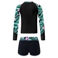 thumbnail image 2 of CHICTRY Girls Long Sleeve Swim Tops with Wide Waistband Shorts for Beach Pool Bathing Swimming Holiday Lily 10, 2 of 7