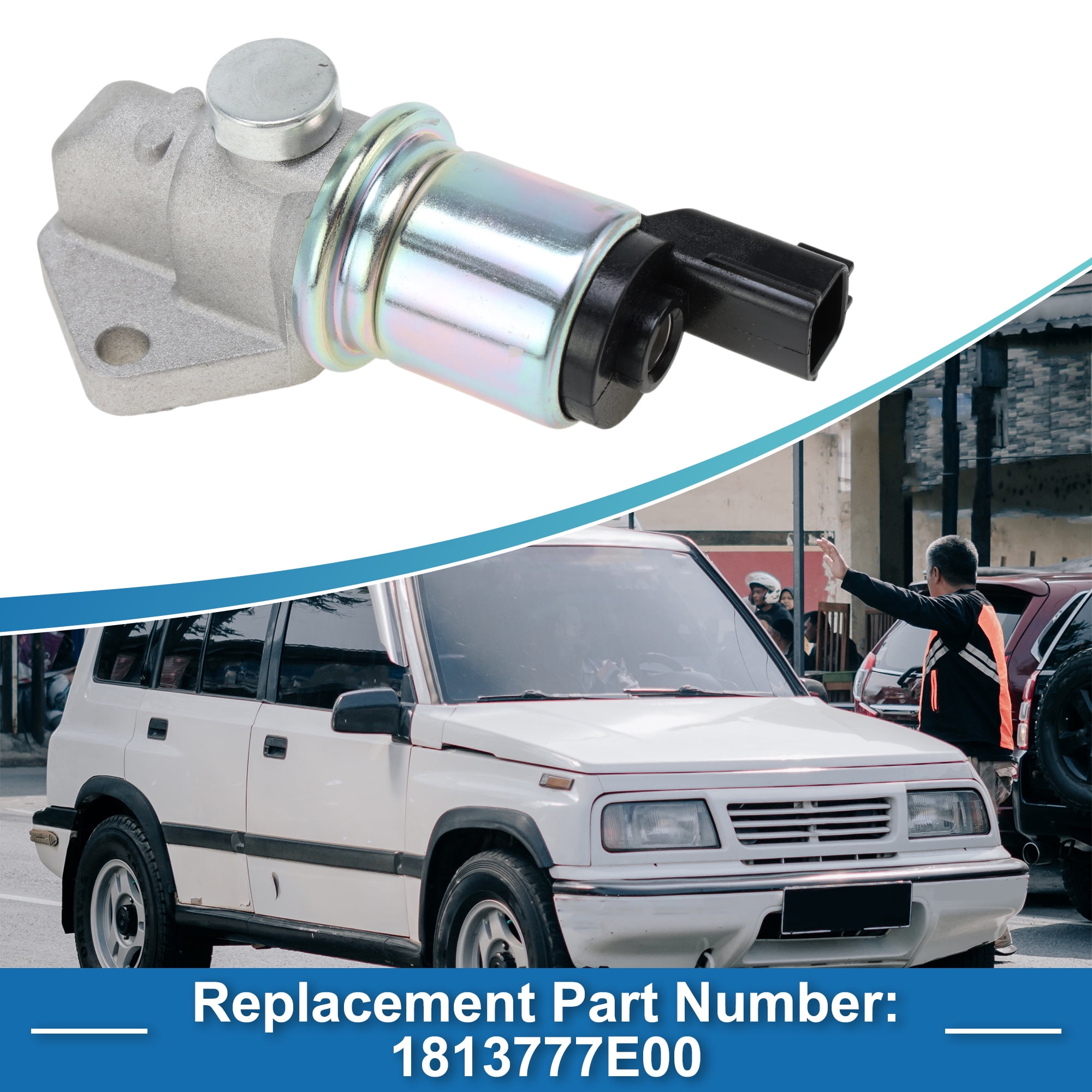 Unique Bargains Car Idle Air Control Valve for Suzuki Aerio 2002-2003 Replace No.1813777E00 IACV Idle Motor Idle Air Control Valve for Stable Engine Operation