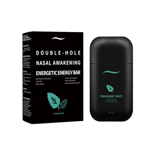 HOT Sale! Vitality Mint Energy Bar 2g Refreshing And Refreshing Driving Fatigue And Drowsiness Vitality Nasal Suction Double Hole Refreshing Bar Beauty Personal Care