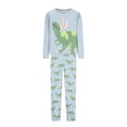 thumbnail image 5 of Onlypjs Easter Family Matching Pajamas Dinosaur Bunny Print Long Sleeve Tops and Allover Dino Pants 2 Piece Spring Holiday Sleepwear Set, 5 of 5