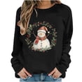 thumbnail image 3 of Hilzaten Womens Hoodie Tops Pullover Loosse Casual Long Sleeve Print Womens Sweatshirts, 3 of 7