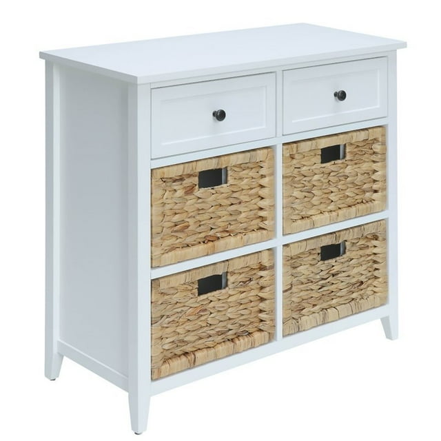 Bowery Hill Commode d'Appoint à 6 Tiroirs, Blanc