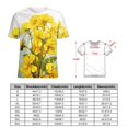 thumbnail image 2 of Bee And Flowers T-Shirt O Neck Oversize T-Shirts Short Sleeve Classic Tees Women Summer Graphic Tops, 2 of 5