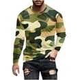 thumbnail image 5 of Dagegui Camouflage Shirts for Men Long Sleeve Crewneck Pullover T-Shirts Lightweight Outdoor Athletic Shirt Fall Winter Thermal Tees Tops Khaki 2XL, 5 of 5