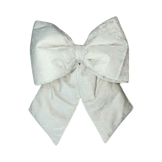 Nœud en Velours Blanc Peluche 18 Pouces x 23 Pouces