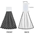 thumbnail image 4 of GZHJMY Black and White Polka Dot Kitchen Towels 2 Pcs, Soft Absorbent Hand Towels with Hanging Loop, Tie Towels for Bathroom Farmhouse Housewarming Decorative Towels, 4 of 7
