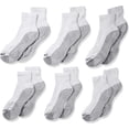 thumbnail image 2 of Dickies Men's 6pk Dri-Tech Ankle Socks - White (11740, Large), 2 of 5
