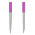 thumbnail image 1 of CIMAXIC 2pcs Stainless Steel Double Side Nail File Emery Board Straight Nail Files Nail Polish Patching Professional Tools (Rosy),4.72"X0.59"X0.39", 1 of 5