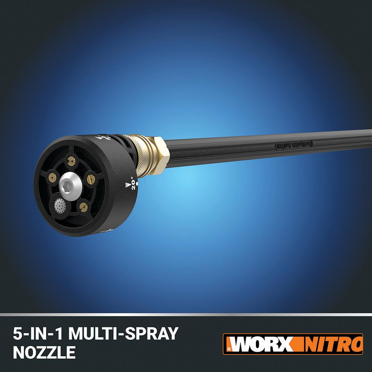 Worx Nitro WP657 40V PowerShare Hydroshot 800 Max PSI Portable Power Cleaner (Batteries & Charger Included)
