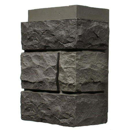 - NextStone™ Faux Polyurethane Stone Outside Corner Random Rock - Mountain Shadow