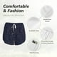 thumbnail image 4 of Balery Navy Dark Blue Pantalones cortos deportivos para mujer con forro y dos bolsillos, elásticos, para entrenamiento, gimnasio, yoga-X-Large, 4 of 7
