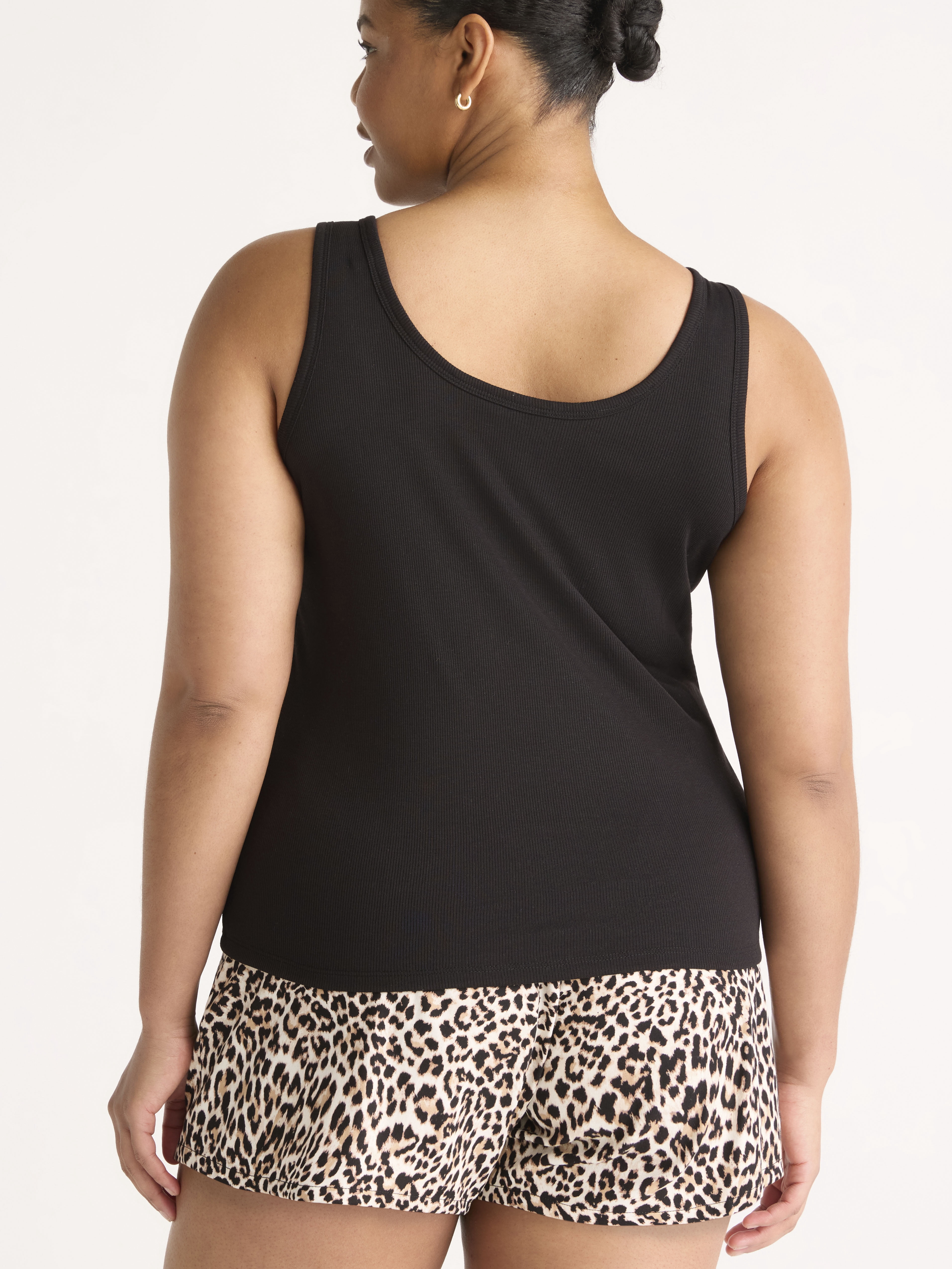 Joyspun Women's Ribbed Tank with Inner Bra, Sizes XS-3X