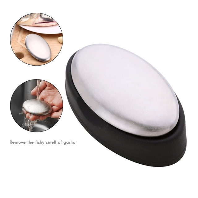 Savon en Acier Inoxydable Éliminant les Odeurs Forme Ovale Savon de Chef Éliminant les Mains