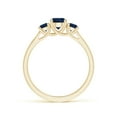 thumbnail image 2 of Angara Natural 0.6 Ct. Blue Sapphire with Blue Sapphire Classic Ring in 14K Yellow Gold for Women (Ring Size: 12), 2 of 9
