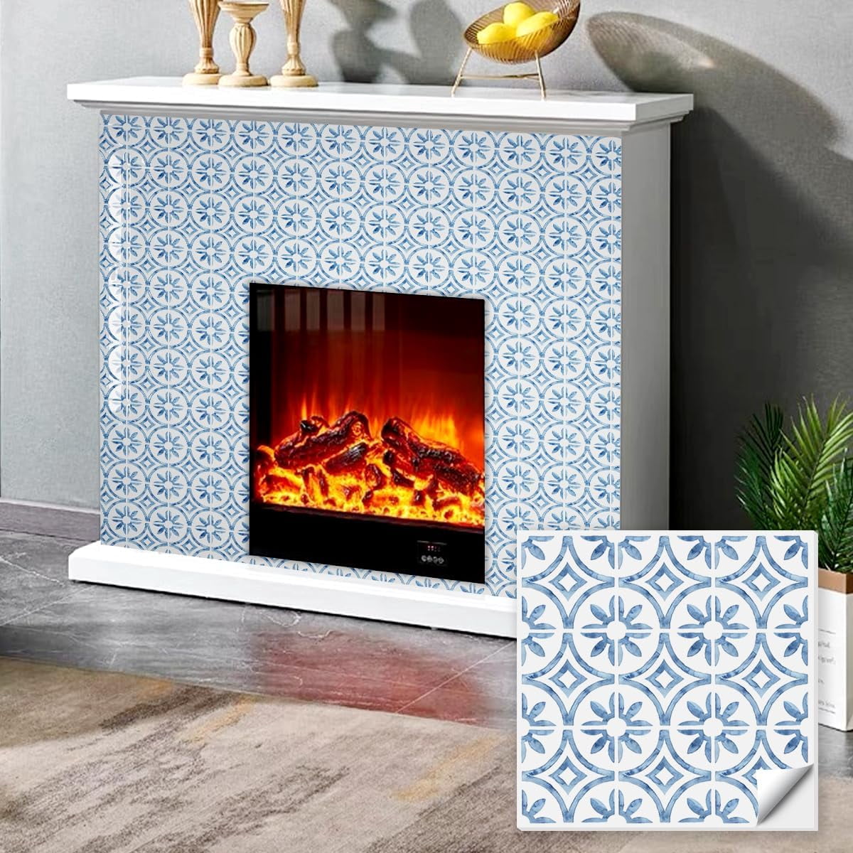20 Sheet Peel and Stick Backsplash Tiles,Waterproof Self Adhesive Tile,Removable Vinyl Tile Sticker for Kitchen,Bathroom,Laundry Room ，RV 12" x 12"