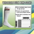 thumbnail image 7 of Yacht & Smith 32 Inch Wholesale Men's Long Tube Socks, Cotton Big And Tall Tube Socks Size 13-16 (USA White, 48), 7 of 7