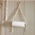 thumbnail image 4 of Soporte para papel de cocina, toalla de papel colgante para cocina, baño, cuerda de algodón hecha a mano, soporte de papel higiénico de macramé, toallero, 4 of 5