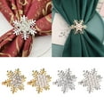 thumbnail image 2 of Pack of 6 Resistant Napkin Rings Snowflake Napkins Buckles for Wedding Banquet Versatile Table Decoration, 2 of 9