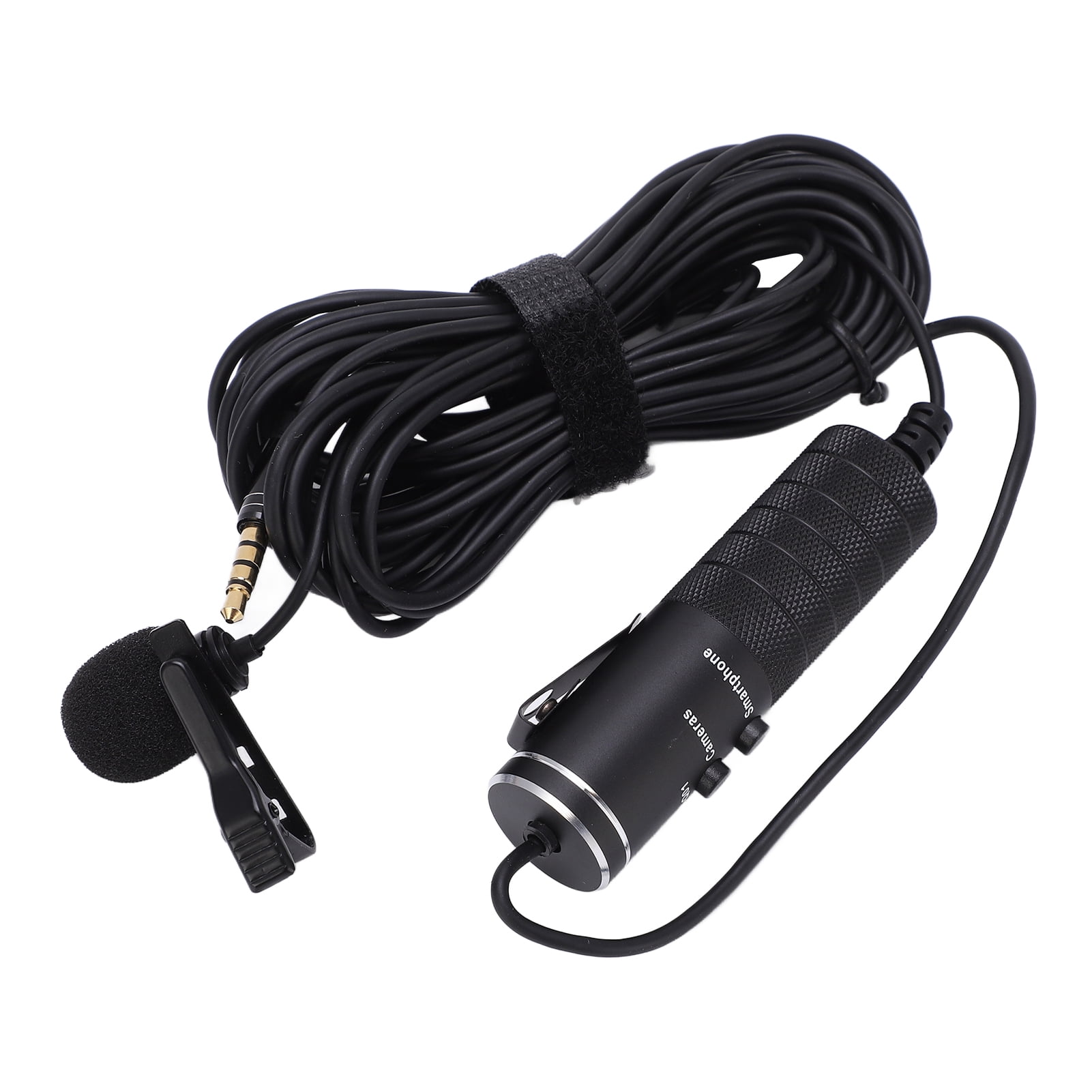 6m Lavalier Mini Audio 3.5mm Lapel Mic, Omnidirectional Condenser Lapel