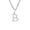 Letter B Silver, variant on Soleilie A-Z Letter Necklace, unisex, stainless steel O-chain letter pendant necklace, capital letter combination necklace, men's jewelry gift, 20+2 inches.