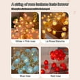 thumbnail image 5 of Fufafayo under $5 Rose Flower String Lights, 10 LED Artificial Flower Garland Lights Battery Powered Fairy Lights for Bedroom Party Wedding Valentine's Day Birthday Christmas, 5 of 7