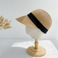 thumbnail image 3 of Cheers.US Women's Casual Straw Sun Hat Equestrian Cap Summer Travel Outdoor Straw Sun Visor Cap Baseball Cap, 3 of 7