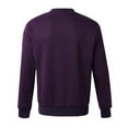 thumbnail image 3 of Fgnfyis Men's Autumn Design Sense Fashion Round Neck Sweater Mens Crewneck Sweatshirt Purple XL, 3 of 7