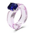 thumbnail image 1 of Anillos lindos de resina acrílica Anillos transparentes coloridos para nudillos de verano Wmkox8yii  fajkfhkj1722, 1 of 2