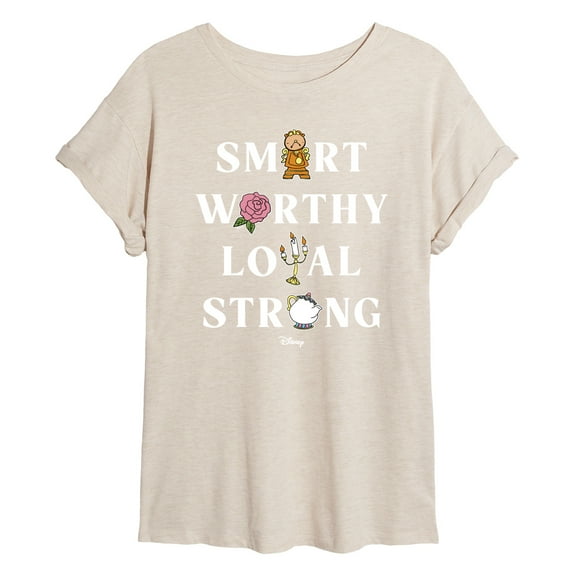 Disney Princess - Smart Worthy Loyal Strong - Women's Oversized T-Shirt