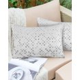 thumbnail image 6 of Pack of 2 Outdoor Pillow Covers, Geometric Retro Rectangule Gradient Waterproof Square Throw Pillowcase Cushion Decorative Pillow Covers for Couch Patio Tent, 20x12 in, 6 of 6