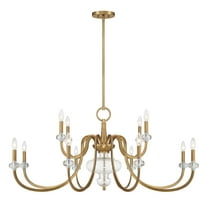 Warm Brass 12 Light Chandelier from the Bergdorf Collection