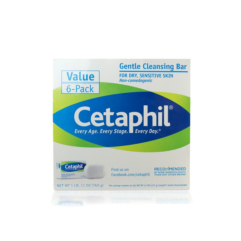The Cetaphil Gentle Cleansing Bar Value Pack (4.5 oz., 6 pk.) Walmart