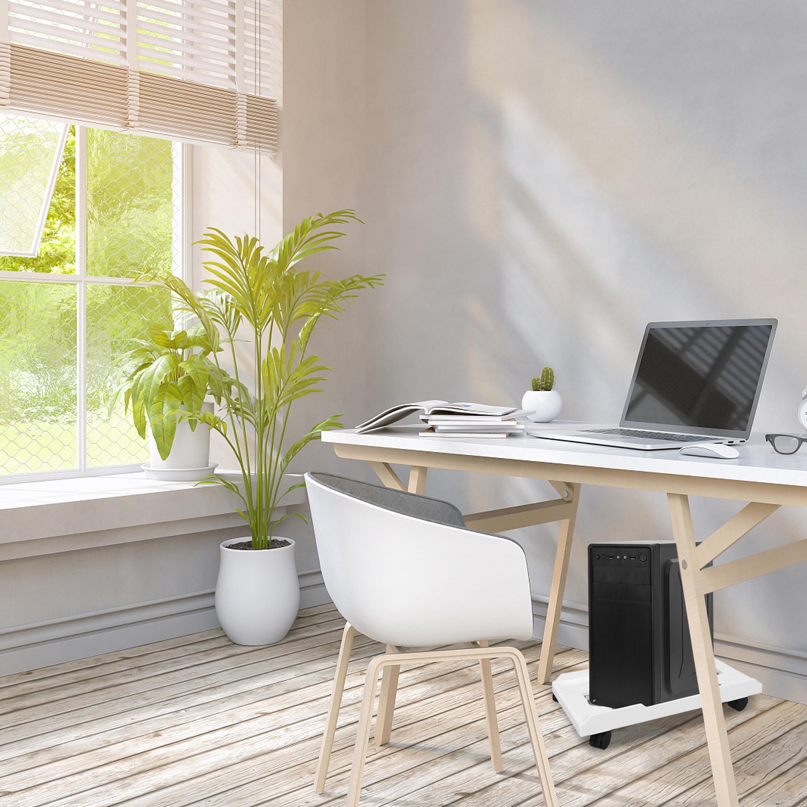 DINHEAROM Pc Tower Holder, Compatible and Ventilated for Office Use 2Pcs