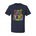 thumbnail image 3 of Colorful Majestic Neon Atric Wolf | Dean Russo Art Animal Lover Men's T-Shirt, Navy, 5XL, 3 of 5