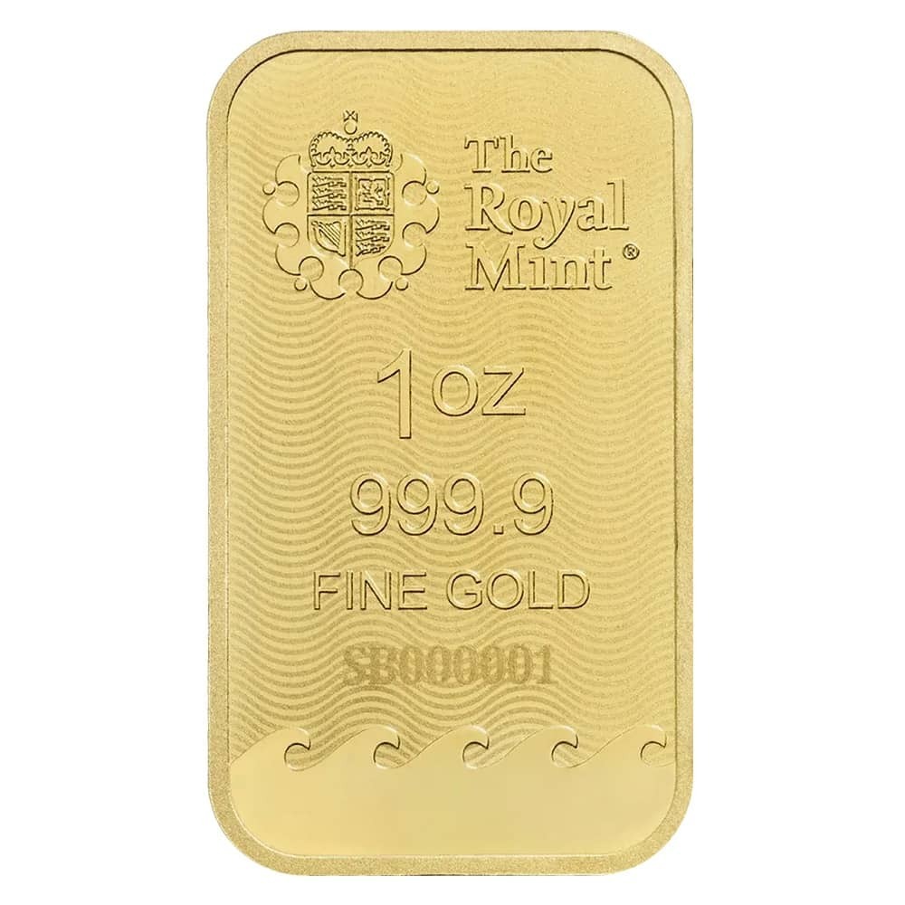 1 oz The Royal Mint Britannia Gold Bar .9999 Fine (New Assay)