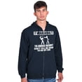 thumbnail image 3 of Warning To Avoid Injury Funny Cartoon Zip Hoodie Sweatshirt Men Brisco Brands L, 3 of 6