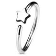 thumbnail image 4 of Nose & Cartilage 20G Hoop Ring Star Charm Anodized Surgical Steel - Sold Each, 4 of 10