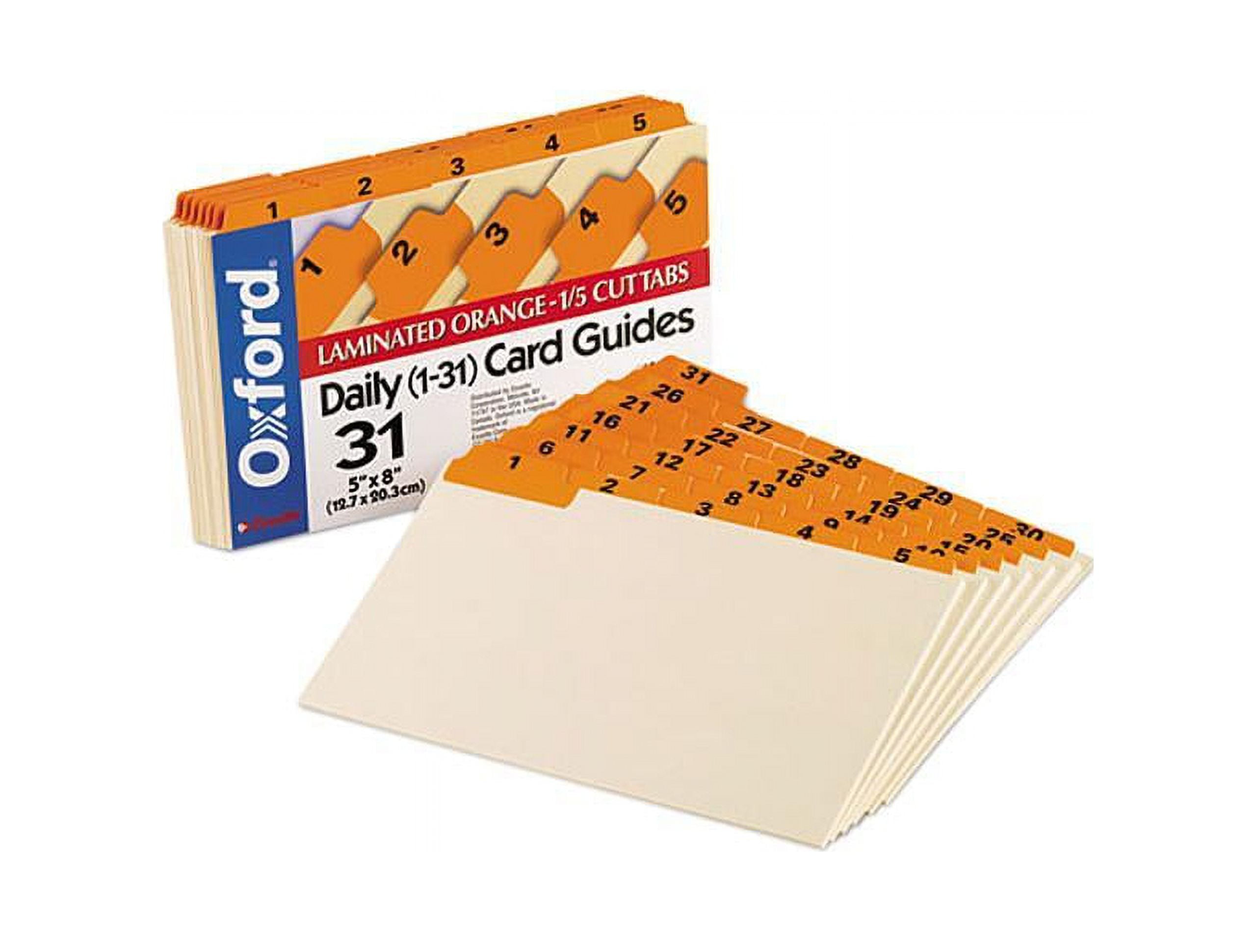 Oxford 04613 Laminated Index Card Guides, Monthly, 1/3 Tab, Manila, 4 x 6, 12/Set - Walmart.com Oxford 04613 Laminated Index Card Guides, Monthly, 1/3 Tab, Manila, 4 x 6, 12/Set - Walmart.com