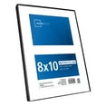 Mainstays 8x10 Matted to 4x6 2Opening Front Loading Frames, Black, Set
