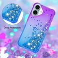 thumbnail image 5 of Case for iPhone 16 Case Glitter Liquid Cute Clear Shockproof Back Cover,Soft TPU Phone Case for iPhone 16 6.1 inch Gradient Purple, 5 of 12