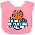 thumbnail image 3 of Inktastic I'd Rather Be Playing Basketball Boys or Girls Baby Bib, 3 of 4