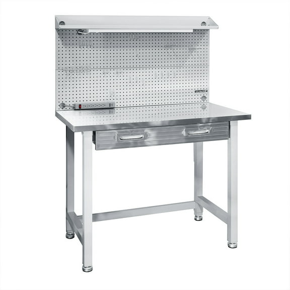 Seville Classics UltraHD Lighted Stainless Steel Worckcenter