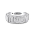thumbnail image 2 of AFFY Father's Day Jewelry Gifts 14K White Gold over Silver Men's DAD Band Ring-9.5, 2 of 7